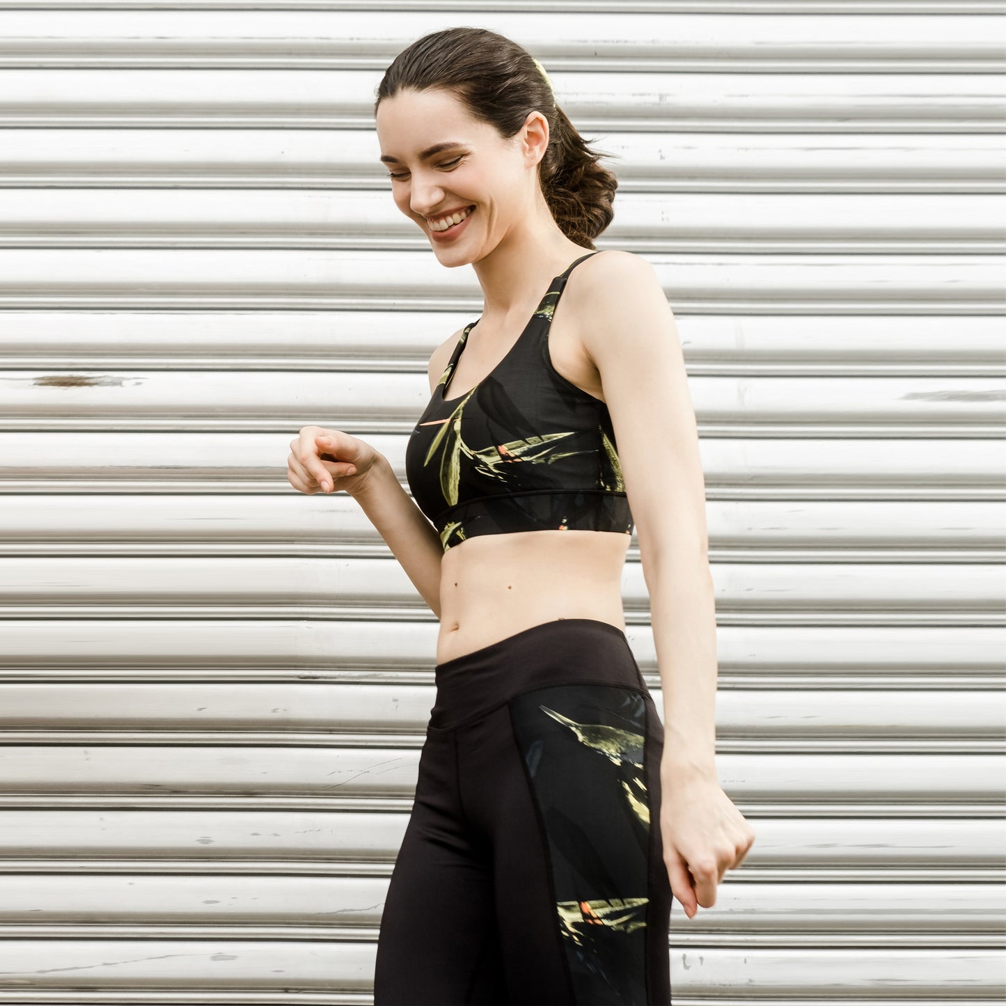 High Waist Leggings & Crossback Sports Bra Activewear Set in Pumpkin Spice